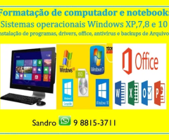 1. Formatação de Notebooks & Computadores: (Serviço Com Garantia)