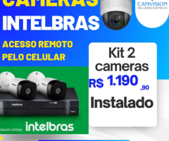 Kit com 2 cameras instalado