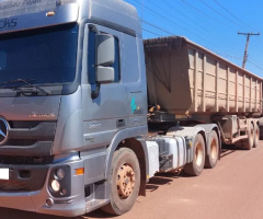 Conjunto: Mercedes Bens Actros 2651 + Rodocaçamba 9 eixos Ano 2016