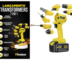 FERRAMENTA MULTIFUNCIONAL À BATERIA 7 EM 1 TRANSFORMERS TITANIUM