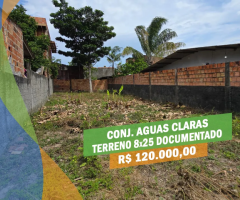 Terreno 200m² documentado no Conj. Águas Claras