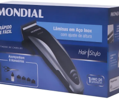 Máquina de Cortar Cabelo Mondial Hair Stylo CR-02 4 com Pentes - 220v