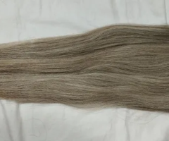 Mega hair 4 telas loiro  mesclado cabelo humano 45 cm 100 gramas