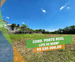 Terreno condomínio Porto Real 800m² Tarumã