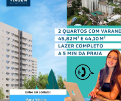 BOA VIAGEM - Imóvel na planta com entrega para 2025, conta com 45m² , 2 quartos sendo 1 su