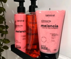 Kit Melancia Dia a Dia Rosto e Corpo Labotrat - Esfoliante + Hidratante + Sabonete