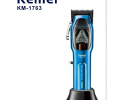 Kemei KM-1763 Azul 5V máquina de corte, aparador, máquina de cabelo, corpo todo Kemei