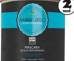 2 Máscara de 980Kg Ultra Hidratação Amansa Hábito Cosméticos