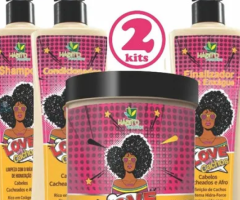 2 Kits Lançamentos Cabelos Cacheados e Afros Definição de Cachos Hábito Cosméticos