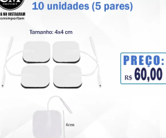 Adesivo Eletrodos Reutilizáveis Tamanho 4x4 (10 unidades)