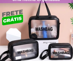 Kit 3 Bolsas Femininas Pretas Necessaire - Frete Grátis por Tempo Limitado