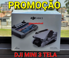 Drone DJI MINI 3 (LACRADO) Controle Tela Promoção