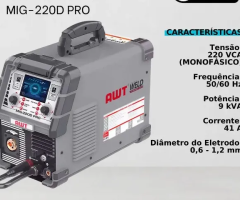 Máquina de Solda Inversora MIG-220D PRO 220V - AWT