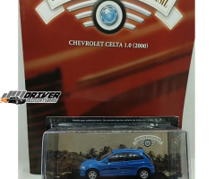 chevrolet celta azul 2 portas - Carros Inesquecíveis Do Brasil - 1/43