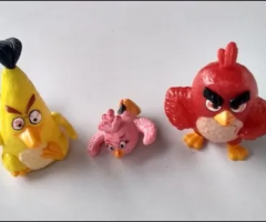 Kit 3 Brinquedos/ Bonecos Colecionáveis Angry Birds O Filme - McDonald's 2016