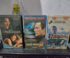 Fitas vhs com 3 vhs fitas de vídeo filmes dublados