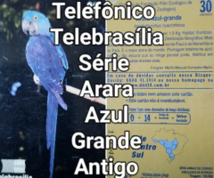 1 Cartão Telefônico Telebrasília Série Arara Azul Grande Antigo