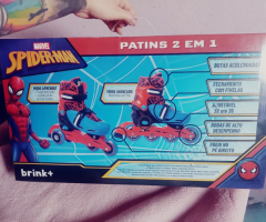 Patins 2 em 1 do Homem-Aranha (tam 32 até 35. Ps: Nunca usado.)