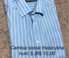 Camisa social masculina num 3