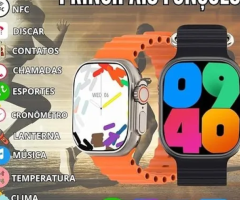 Kit Relógio Smartwatch Ws E9 Masculino E Feminino C/4 Pulseiras