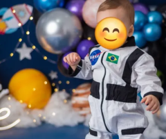 Fantasia Astronauta infantil - tamanho 1 ano