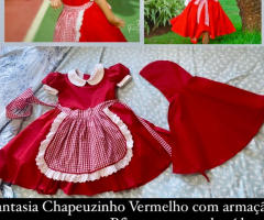 Fantasia chapeuzinho Vermelho - impecável - veste 3-4 anos