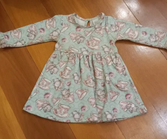 Vestido infantil mangas compridas tam 1 ano novíssimo Anjos Baby