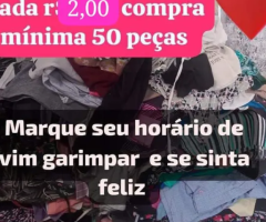 Venha garimpar pra seu brechó cada peça feminina ou infantil r$2 compra mínima de 50 pecas