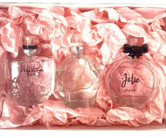 Kit Presente com 3 Colônias Perfumes Femininos Miniatura 25ml