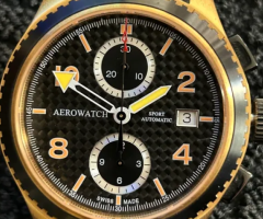 Relógio Aerowatch Aeroplan automático cronógrafo