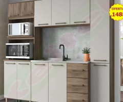 Cozinha Modulada Bianca Naturale / Off White 4 Peças