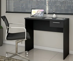 Mesa para Escritório 1 Gaveta Preto TX - Notável Office