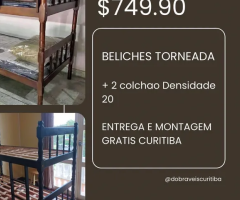 BELICHES + 2 colchão d20 ?entrega e montagem grátis Curitiba