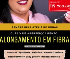 Curso - Presencial - Alongamento em Fibra - Aperfeiçoamento - Em até 10x sem Juros